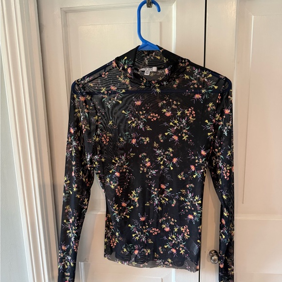 AFRM Multicolor Floral Mesh Long Sleeve Top - Picture 1 of 2